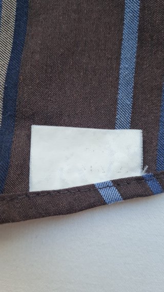 Camisa Vintage 90s Rayas Marrón Azul XL