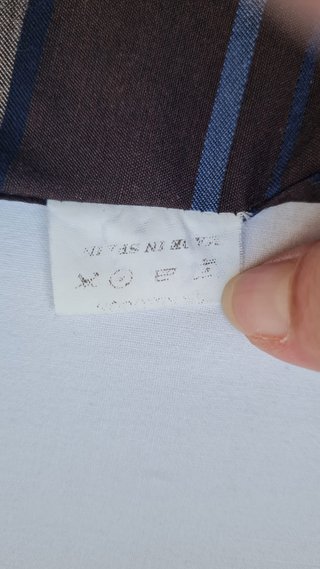 Camisa Vintage 90s Rayas Marrón Azul XL