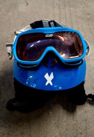 Casco esquí/snowboard infantil azul