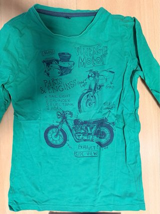 Pijama niño 2 piezas moto verde talla 146 cm d
