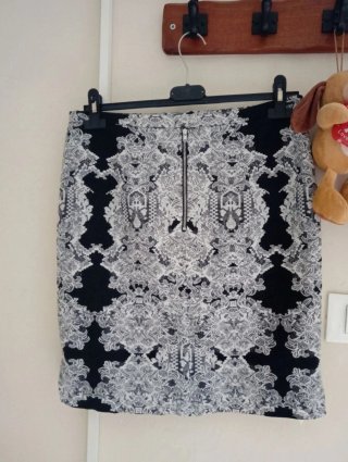 Gonna H&M damascata nera e bianca