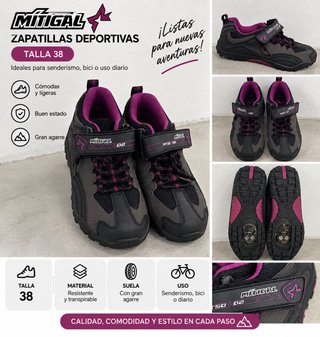 Zapatillas Mitigal Talla 38 Deportivas Senderismo