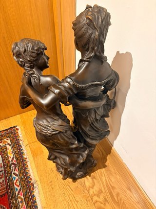 Escultura Bronce Moreau 2 Hermanas 78cm