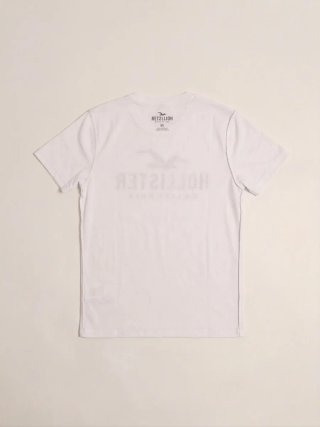 Conjunto Hollister Camiseta Blanca y Pantalón Gris