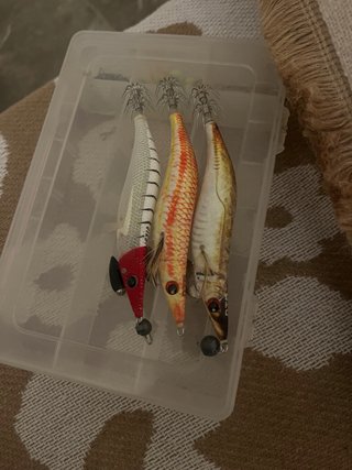 3 señuelos de pesca DTD calamar