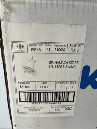 Hamaca bebé Kikka Boo