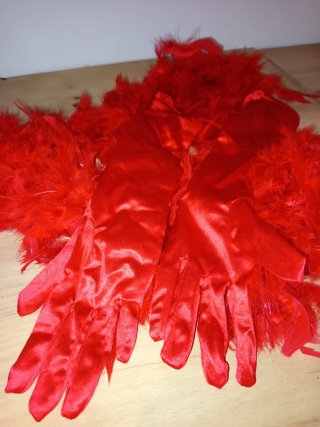 Set di travestimento/ballo: Gonna con volant + Guanti