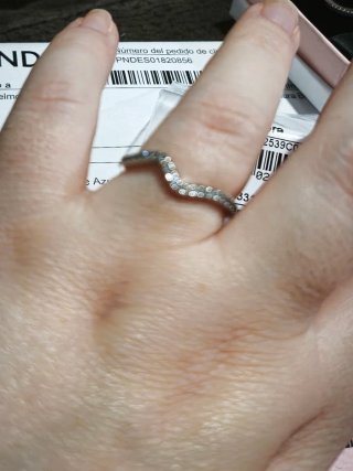 Anillo Pandora Ola/Onda Plata