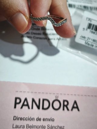 Anillo Pandora Ola/Onda Plata
