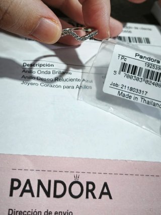 Anillo Pandora Ola/Onda Plata