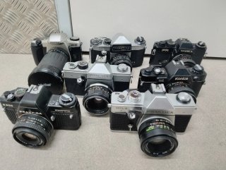 Lote 7 cámaras analógicas reflex
