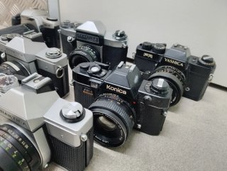 Lote 7 cámaras analógicas reflex