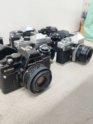 Lote 7 cámaras analógicas reflex