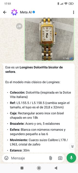Longines DolceVita Bicolor Mujer