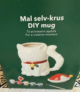 Taza DIY para pintar gato