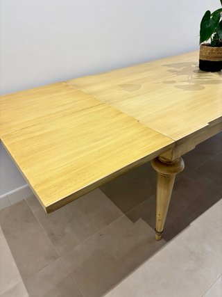 Mesa Comedor Madera Beige Extensible