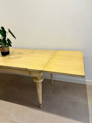 Mesa Comedor Madera Beige Extensible