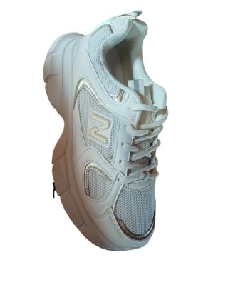 Scarpe donna bianche e argento