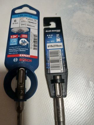 Brocas pared Bosch 6mm y Blue-Master 10mm