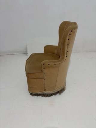 Sillón vintage tela beige