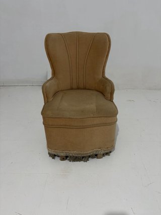 Sillón vintage tela beige