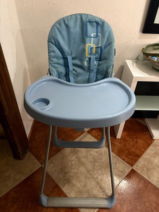 Trona plegable azul