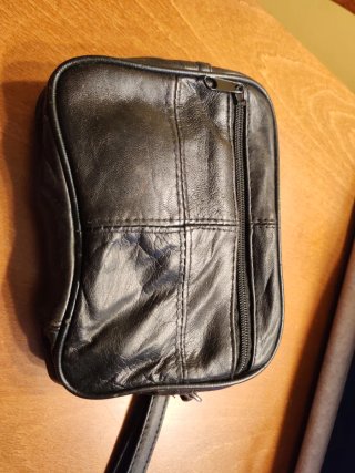 Bolso de mano de piel