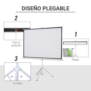 Pantalla de Proyector Manual Soporte 84 Pulgadas
