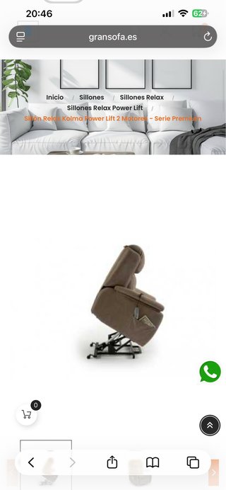 Sillón relax ALMA 2 motores premium