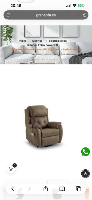 Sillón relax ALMA 2 motores premium
