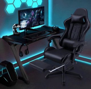 Silla Gamer Ergonómica Negra