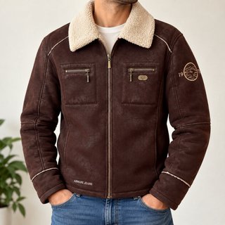 Armani Jeans XL | Cazadora aviador borreguillo