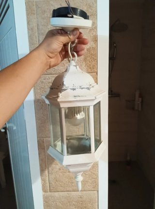 Farol de techo exterior blanco