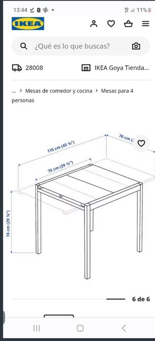 Mesa Comedor extensible Cristal y Metal IKEA