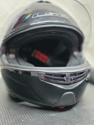 Casco Moto Modular LS2 Negro