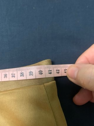 Falda ante beige con flecos talla única