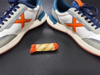 Zapatillas Munich Naranja y Blanco