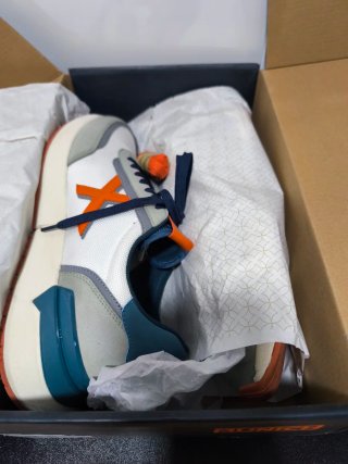 Zapatillas Munich Naranja y Blanco