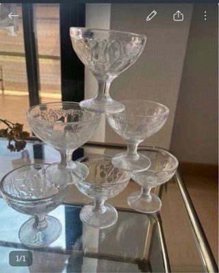 Regalo  6 copas de helado de cristal