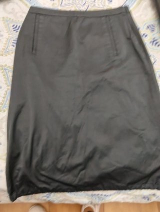 Falda Stefanel Talla 42 Negra Moderna Calidad.