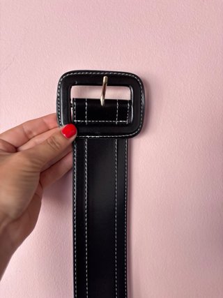 Cinturón ancho Topshop negro Talla S/M