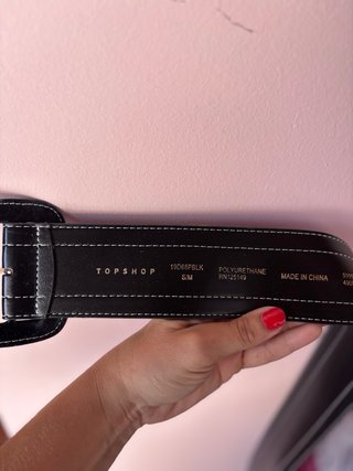 Cinturón ancho Topshop negro Talla S/M