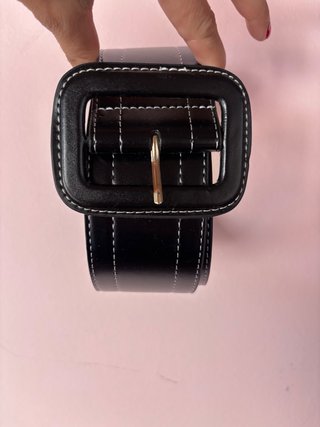 Cinturón ancho Topshop negro Talla S/M