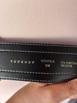 Cinturón ancho Topshop negro Talla S/M