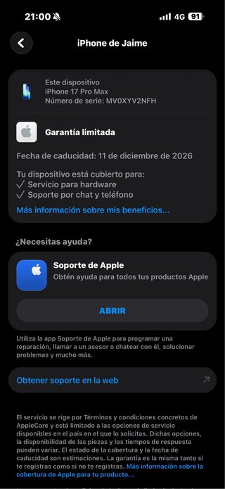 iPhone 17 Pro Max 256GB Plata/Blanco