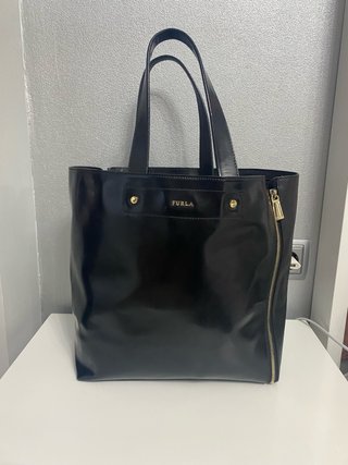 Bolso Tote Furla Negro Piel