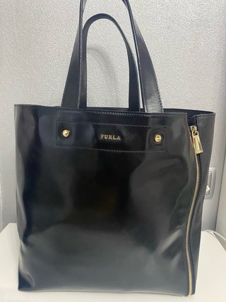Bolso Tote Furla Negro Piel
