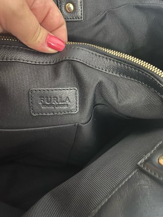 Bolso Tote Furla Negro Piel