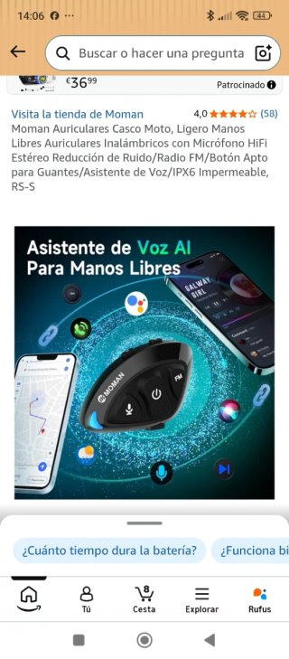 Intercomunicador Moman RS-S Moto