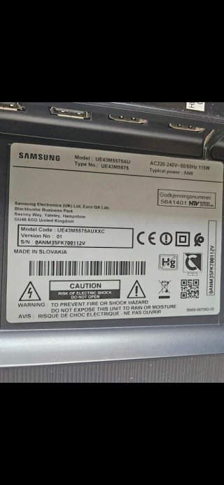 Samsung TV 43 pulgadas Panel LED DAÑADO